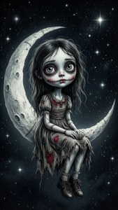 Moonlit Stitched Girl