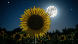 Moonlit Sunflower