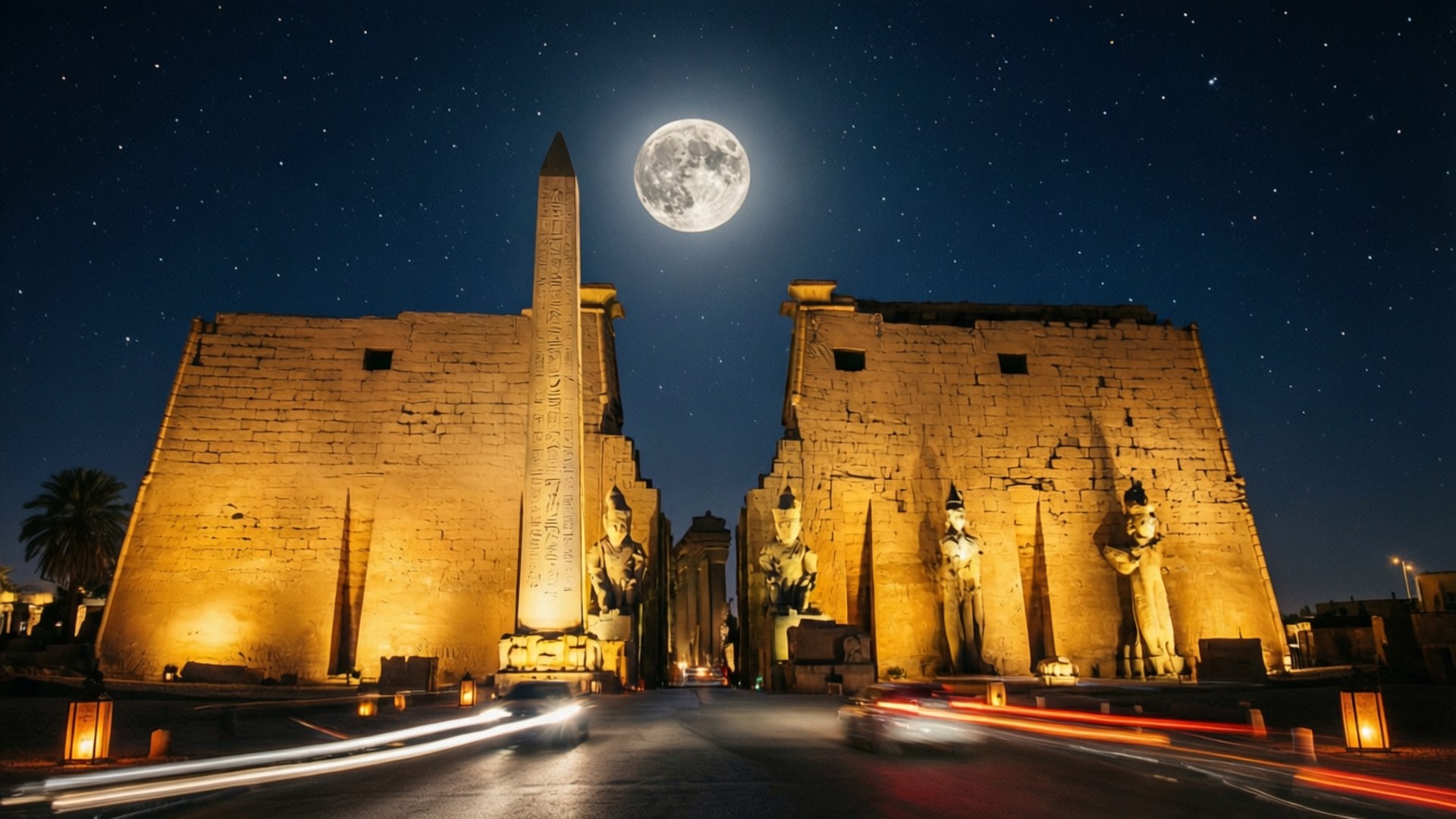 Moonlit Temple by Wallpapers.art Studio