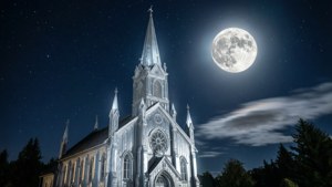 Moonlit Tyn Church