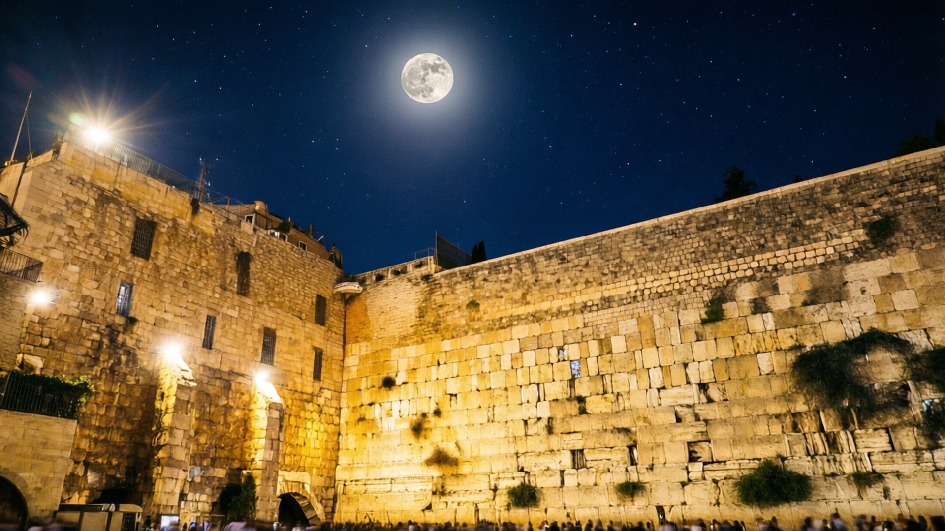 Moonlit Western Wall by Wallpapers.art Studio