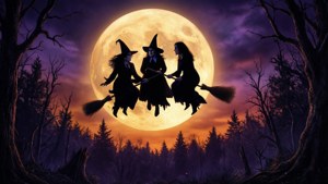 Moonlit Witches Flight