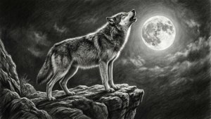 Moonlit Wolf Graphite