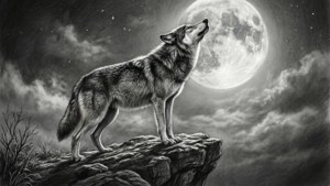 Moonlit Wolf Graphite