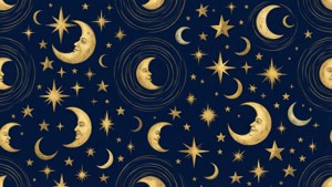 Moons and Stars Pattern