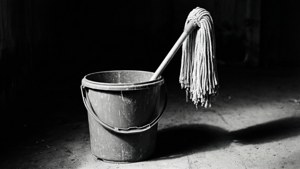 Mop and Bucket Noir