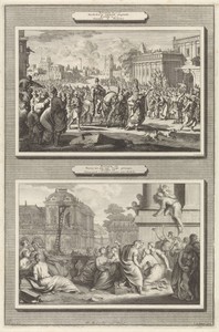 Mordechai wordt in Babylon geëerd en de executie van Haman