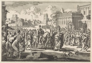 Mordechai wordt in Babylon geëerd