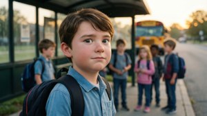 Morning Bus Stop