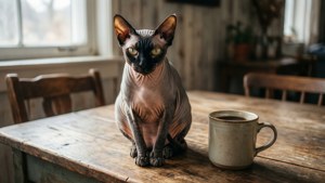 Morning Coffee Cat