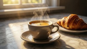 Morning Espresso & Croissant