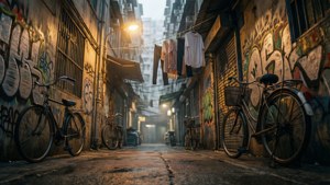 Morning Mist Alleyway