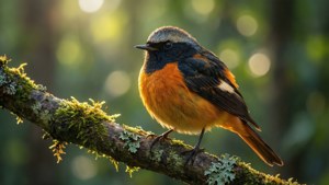 Morning Redstart Perch