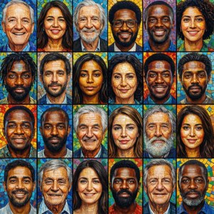 Mosaic of Equal Faces