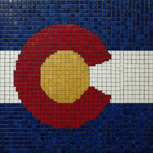 Mosaic Tile Colorado Flag