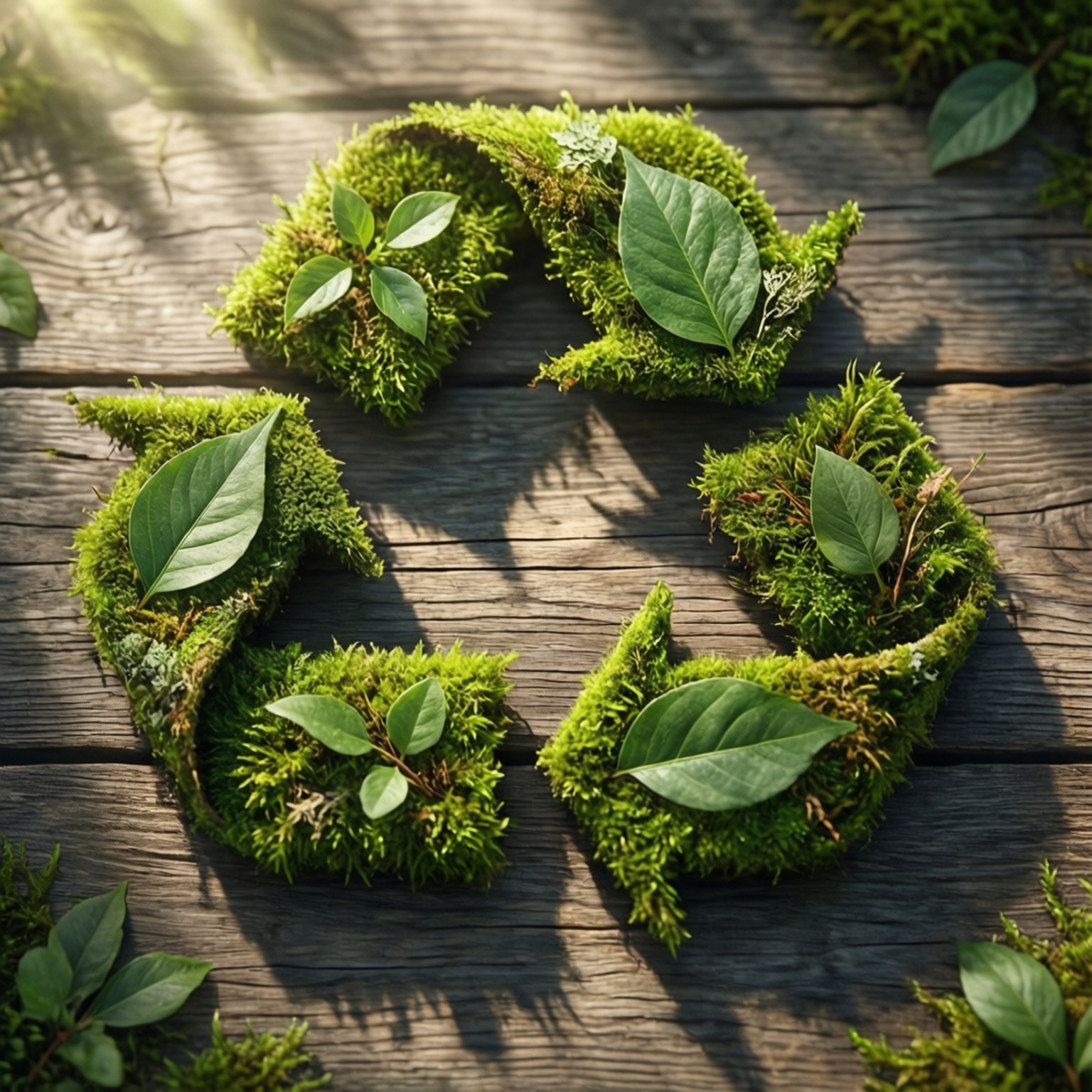 Moss Recycling Symbol by Wallpapers.art Studio