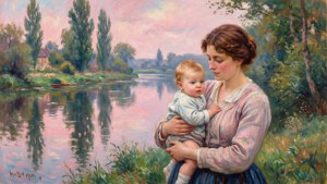 Mother and Child by the River