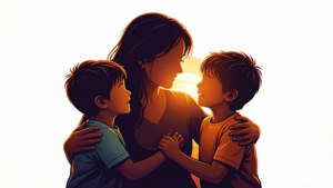 Mother's Embrace Silhouette