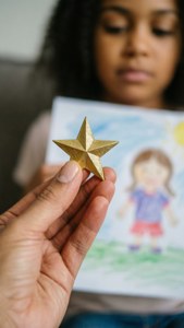 Mother's Hand Holding Star