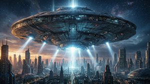 Mothership Over City