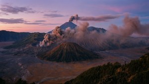 Mount Bromo Dawn Eruption