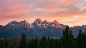 Mountain Alpenglow Sunset