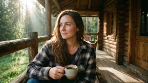 Mountain Cabin Morning