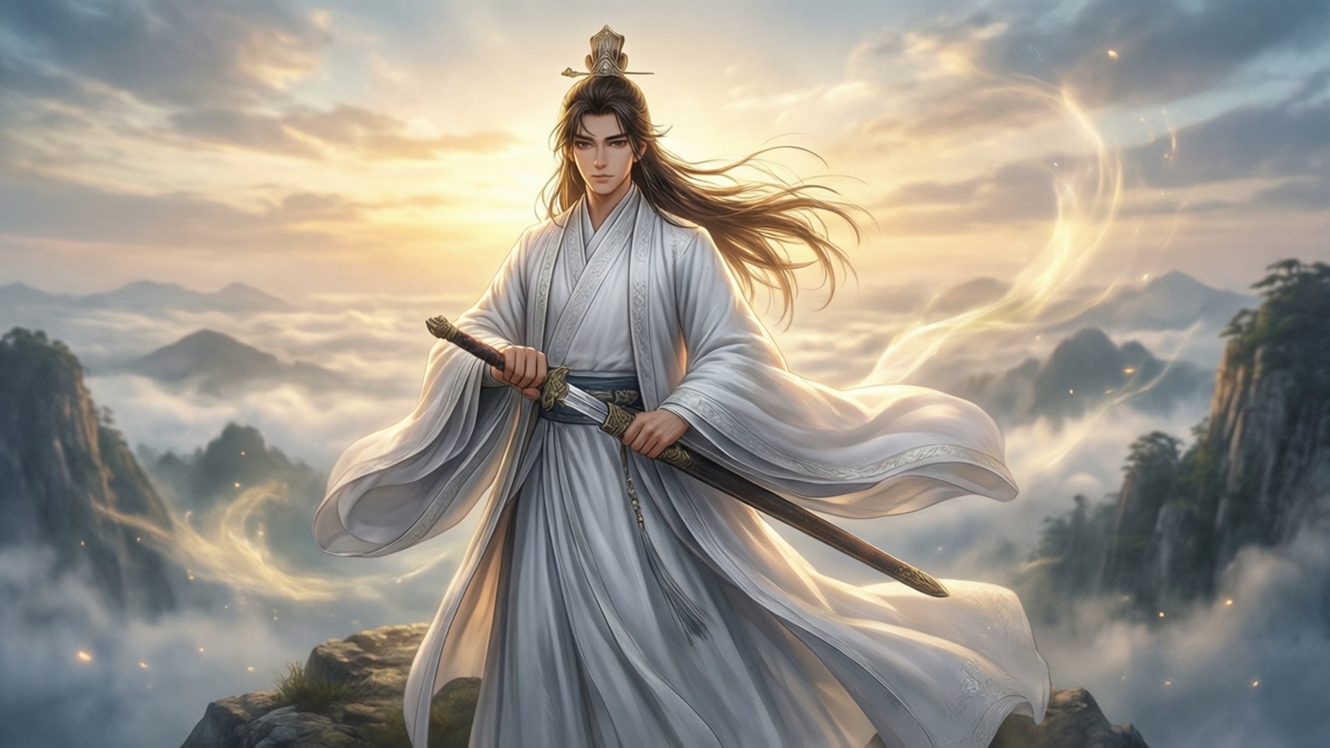 Mountain Dawn Guardian by Wallpapers.art Studio