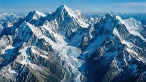 Mountain Glacier Aerial