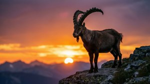 Mountain Goat Sunset