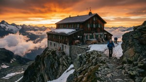 Mountain Hut Sunset