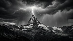 Mountain Lightning Strike