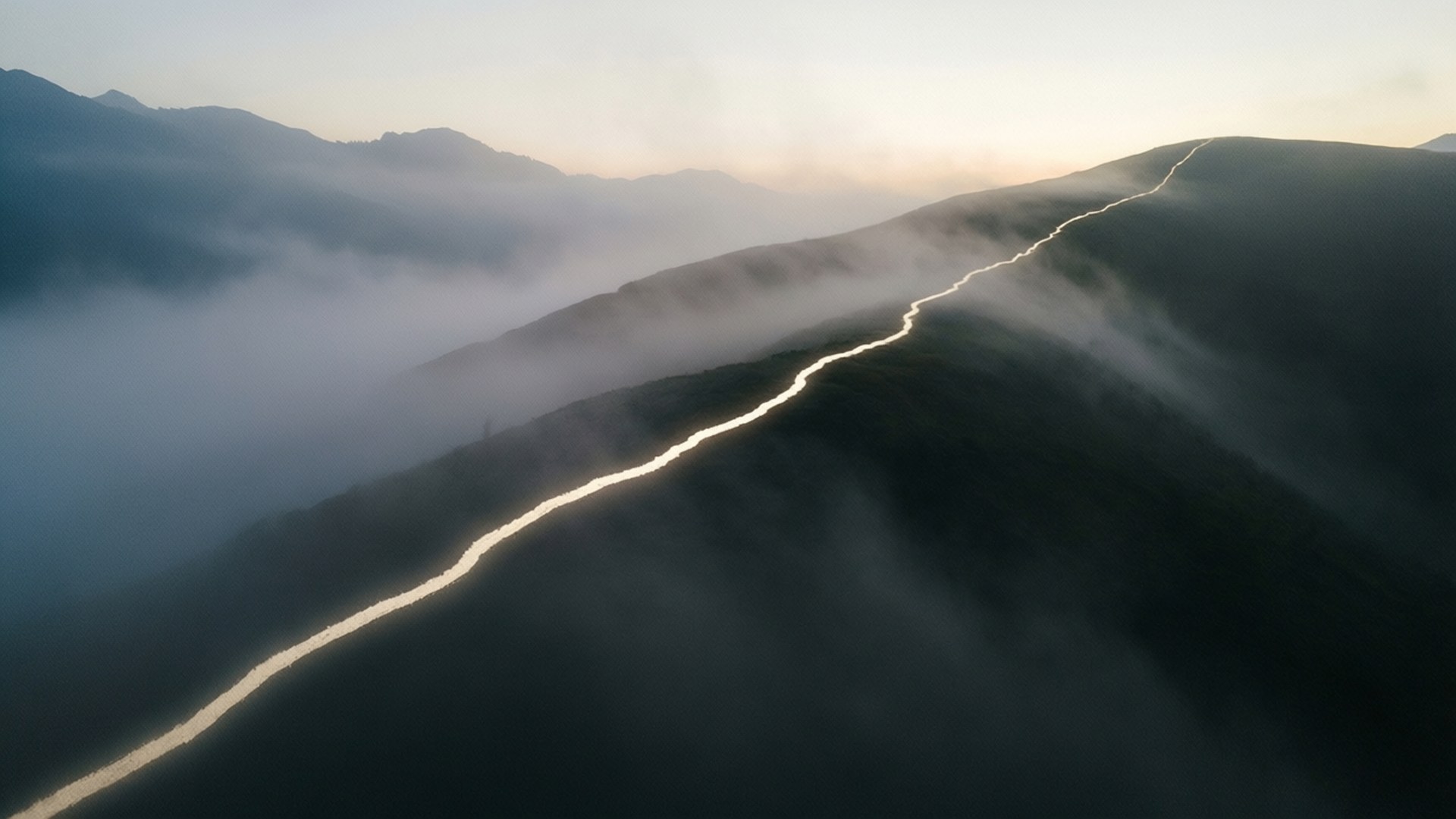 Mountain Line of Light by Wallpapers.art Studio