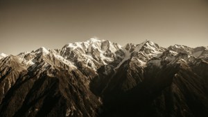 Mountain Peaks Sepia