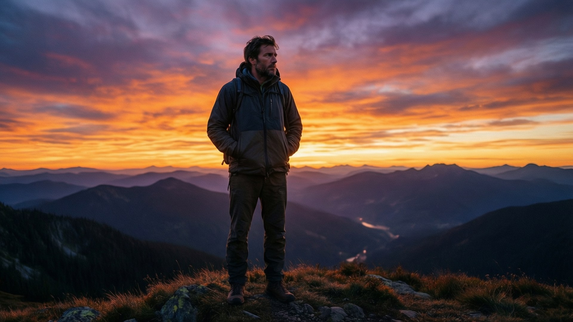 Mountain Summit Reflection by Wallpapers.art Studio