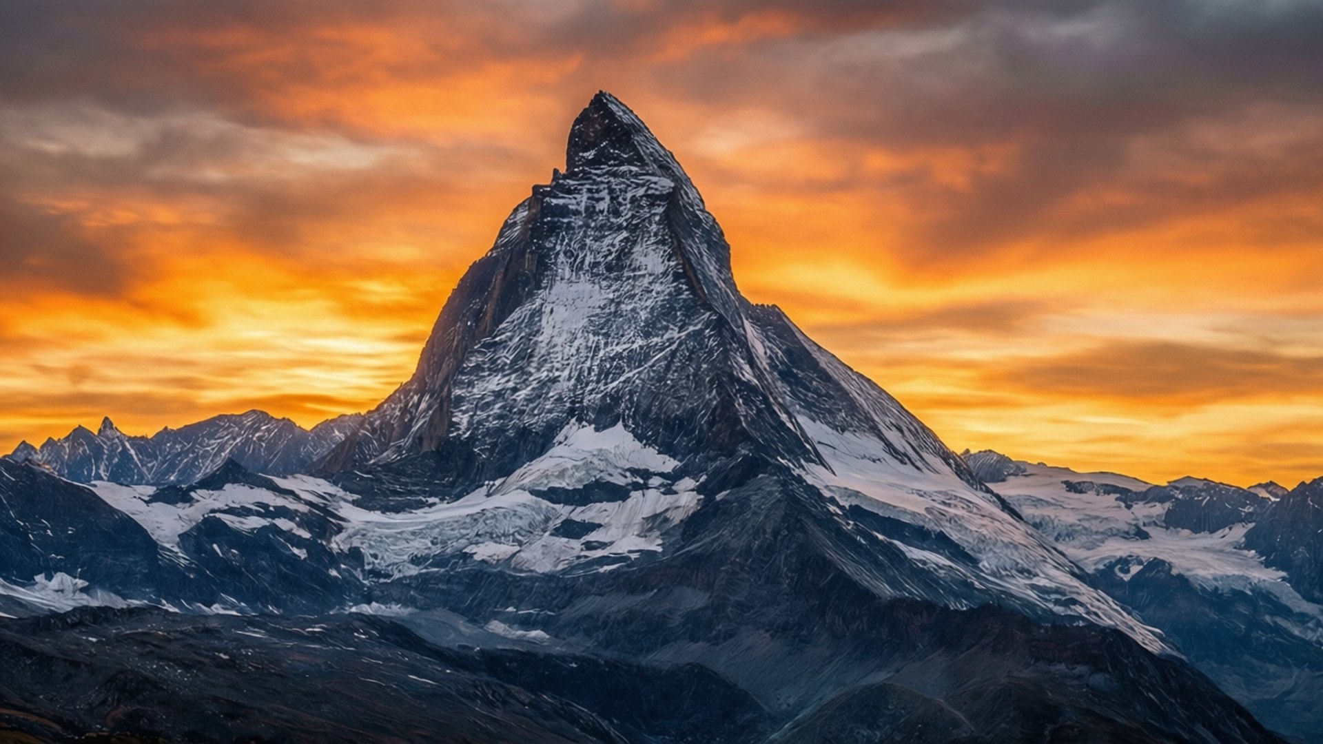 Mountain Sunrise Majesty by Wallpapers.art Studio