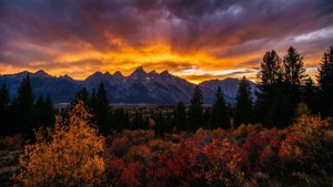 Mountain Sunset Autumn
