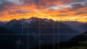 Mountain Sunset Grid