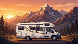 Mountain Sunset Motorhome