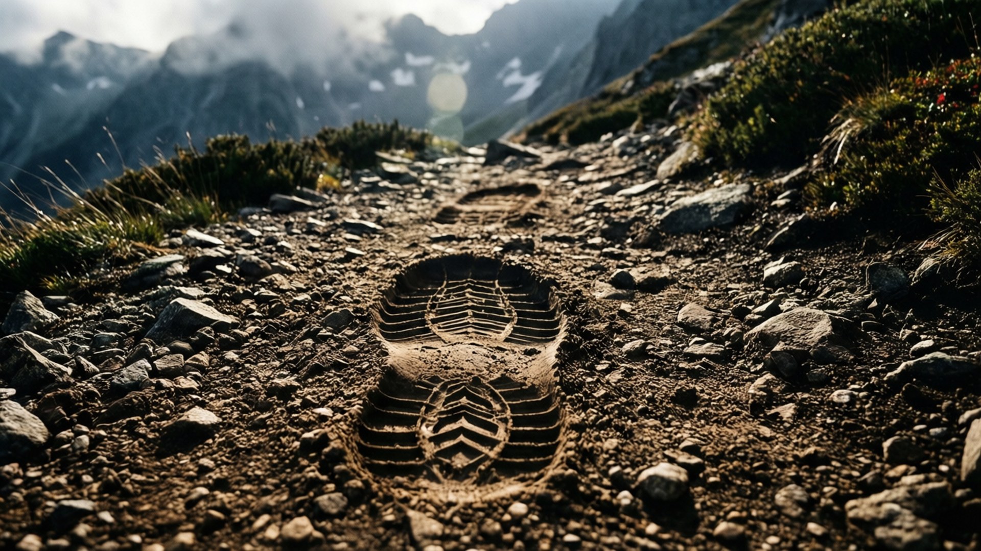 Mountain Trail Print by Wallpapers.art Studio