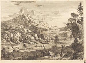 Mountainous Riverscape with Figures