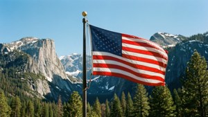 Mountains Flag Scenic
