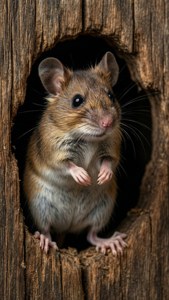 Mouse Peeking Out