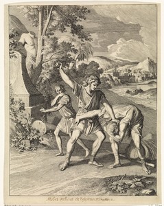 Mozes slaat een Egyptenaar