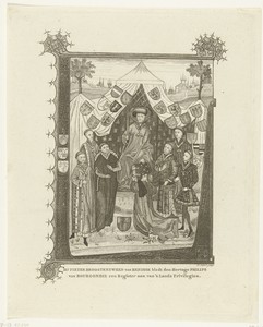 Mr. Pieter Beoostenzween van Renesse biedt Filips, hertog van Bourgondië, een register van privileges aan, ca. 1464-1472