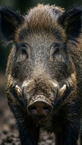 Muddy Boar Portrait