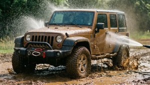 Muddy Jeep Power Wash