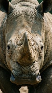 Muddy Rhino Portrait