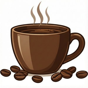 Mug with Coffee Beans