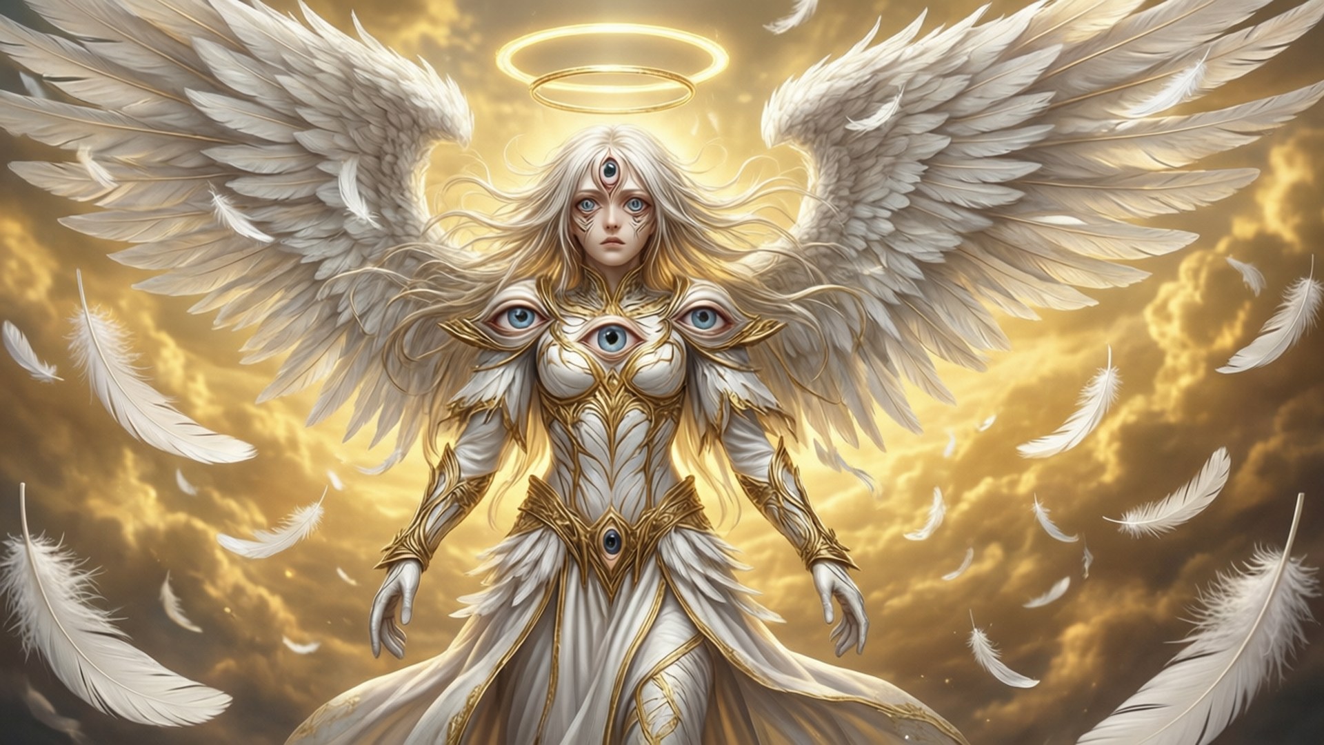 Multieyed Angel by Wallpapers.art Studio
